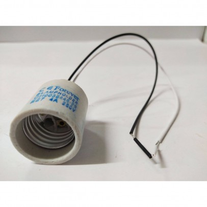  LED BULB PORCELAIN HOLDER C/W WIRE F519W E27