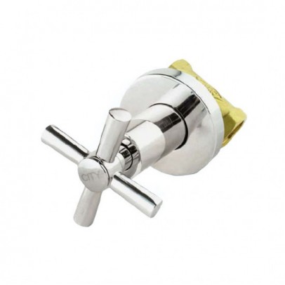 1/2" BRASS X-HANDLE CONCEALED STOP COCK [CITY]