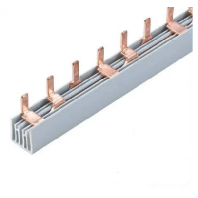 3 PHASE COPPER MCB BAR C/W INSULATION