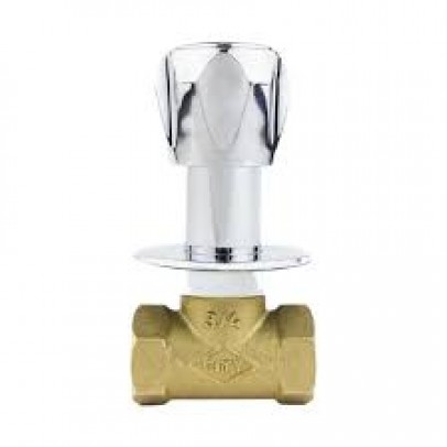 1/2" BRASS CONCEALED STOP COCK (DIAMOND) [CITY]
