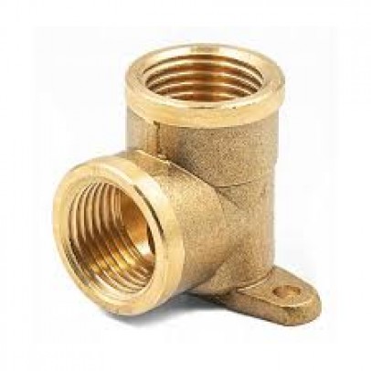 1/2" [6131] BRASS WALL PLATE ELBOW [CITY]