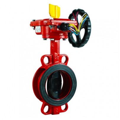 4" DUCTILE IRON FLANGE END BUTTERFLY VALVE C/W TAMPER SWITCH (SIRIM) [CNG]