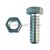 5/8" X 2 1/2" MS BOLT & NUT (GALVANISED)