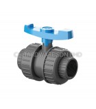 1" PVC DOUBLE UNION BALL CHECK VALVE (THREADED END) [LD VALVE]