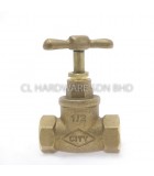 1/2" BRASS HEAVY DUTY FLANGE STOP COCK [CITY]