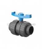 1 1/4" PVC DOUBLE UNION BALL CHECK VALVE (THREADED END) [LD VALVE]