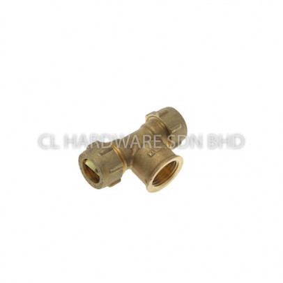 22MM COPPER COMPRESSION P/T TEE (BSEN1057) [BELLO]