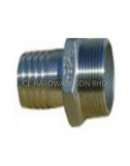 1/4" STAINLESS STEEL 304 HOSE NIPPLE (THREADED) [FS]