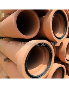 150mm X 1.25M VCP STRAIGHT PIPE C/W RING [JPC]